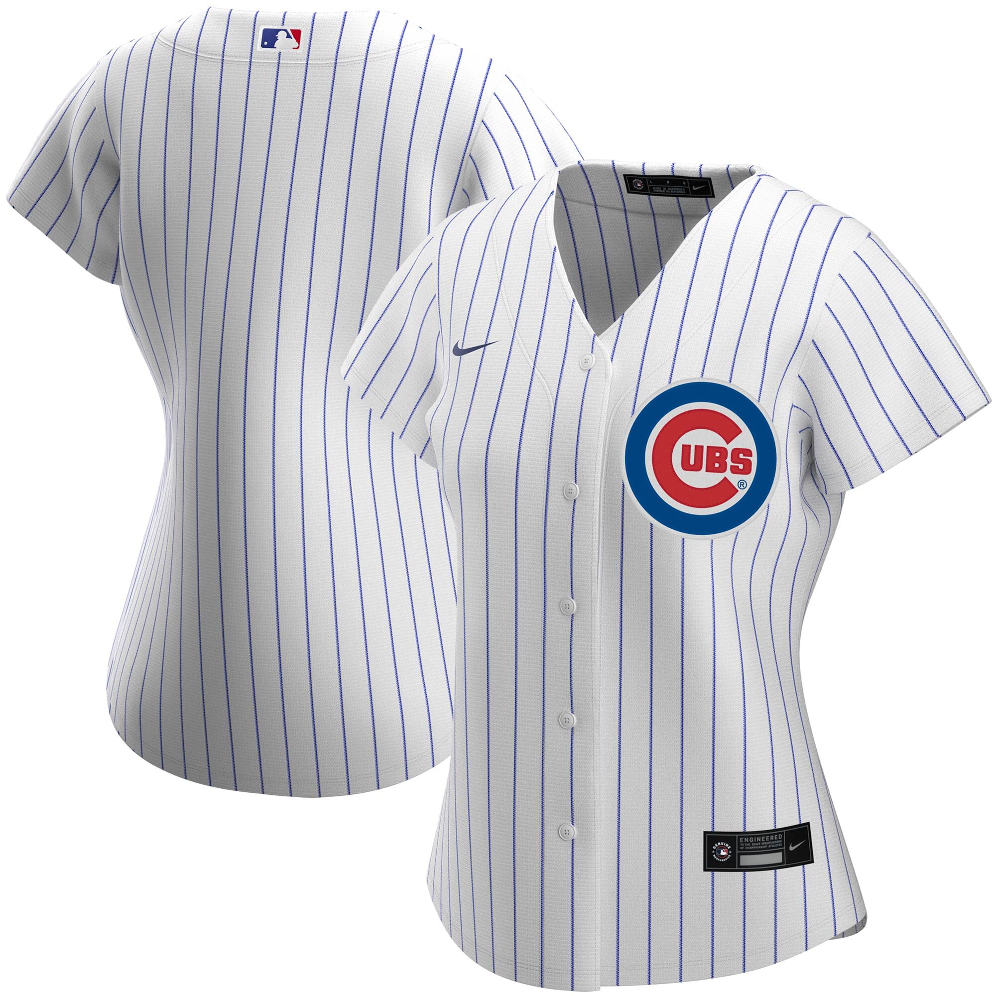 Custom Chicago Cubs Nike Women Home 2020 MLB Team Jersey White